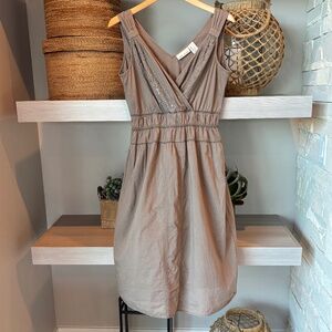 DKNY Jeans - Cotton Sundress  in Tan - Fully Lined